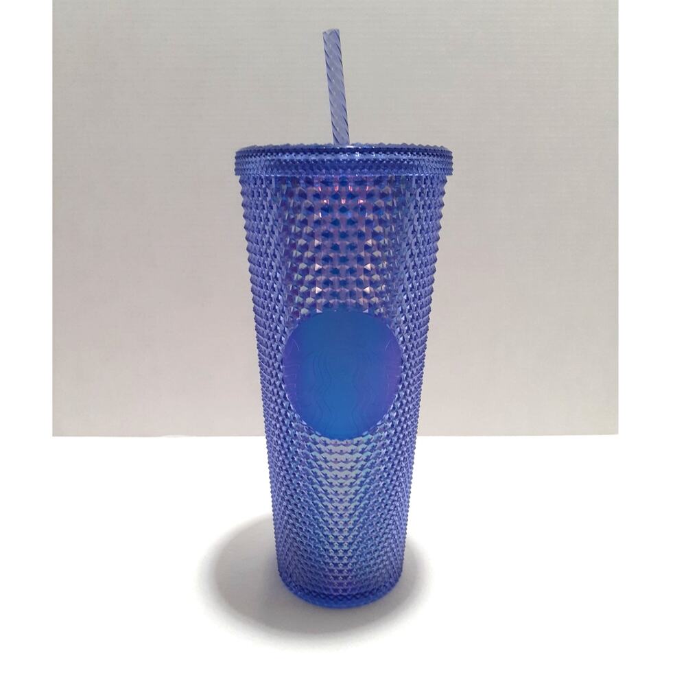 Starbucks Disneyland Tumbler Studded Blue Iridescent Venti Travel Cold Cup